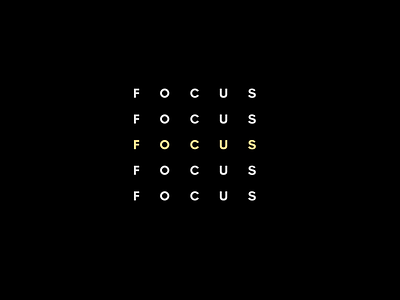 A Reminder to Focus