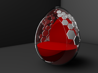 Eggchair 3d 3d art cinema4d design eggchair