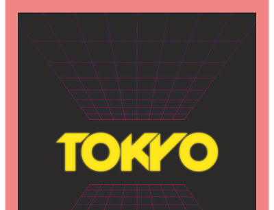 TOKYO 80s branding corel illustration logo typography vector