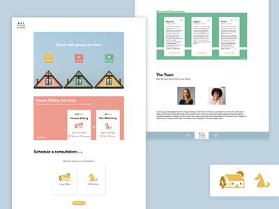 House Sitting Website branding design figma homepage icon illustrator pastel service ui ui design ux web website