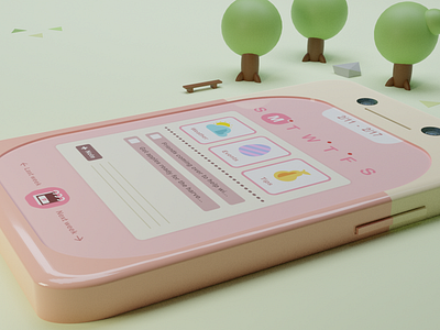 ACNH Mobile App 3d acnh animal crossing app app design blender branding cute figma game mobile phone pink ui ux vector