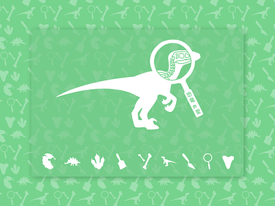 Dino Pack branding design dino dinosaur flat design fossil green icon icon set illustration illustration art illustrator logo pangea vector