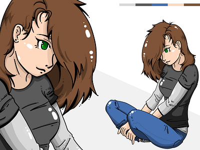 Character Design No.2 anime studio art character design design girl illustration illustration illustrator person procreate vector