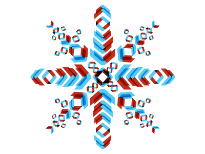 Snowflake geometric overlay snow snowflake vector