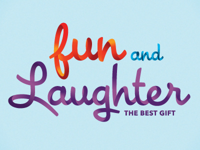 Fun and Laughter custom illustration nintendo script type typography