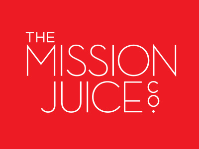 The Mission Juice Co. Logo logo mark type typography wordmark