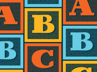ABC Pattern abc colour design grid letters line pattern retro texture type typography vintage wood
