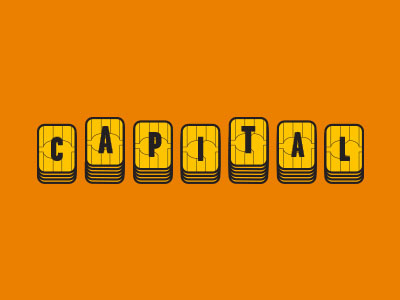 Capital One capital card chip credit flat gold one vector
