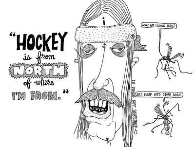 Hockey derekthesketcher drawing hockey illustration mosquito hawkin mushrooms sketch the north typography words writer