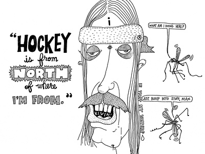 Hockey derekthesketcher drawing hockey illustration mosquito hawkin mushrooms sketch the north typography words writer