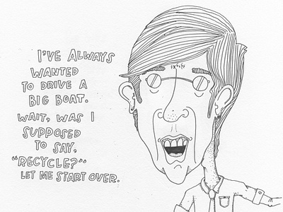 recycle big spender derekthesketcher drawing illustration recycling sketch typography words writer