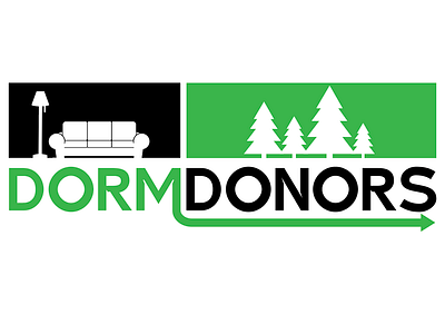 Dorm Donors flat design illustration logo