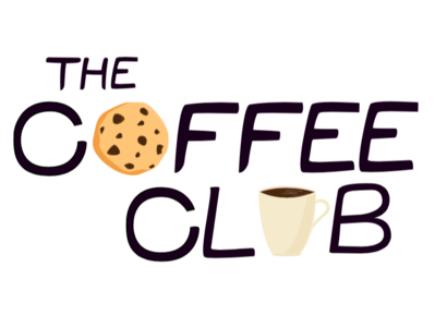 Coffee Club flat design hand lettering logo typogaphy