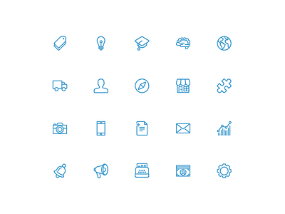 Detailed Icons flat icon icon set line set shopify stroke symbol vector