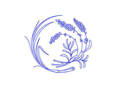 Lemon grass + Lavender candles flowers illustration line smells good stickers summer
