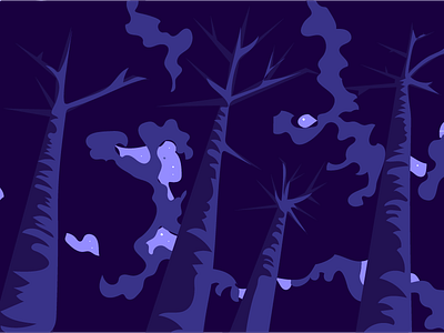 Look up ✨👀 fills illustration polaris purple shopify sky stars trees