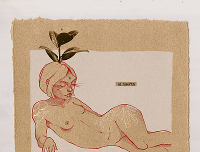 El Huerto anatomy art botanical illustration design illustration lineart portrait tattoos