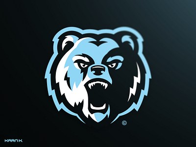 Blue Bear Mascot Logo animal logo branding design esports gaming logo mascot sports logo typography ui