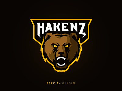 Hakenz animal logo bear branding design esport esports esports logo gaming icon illustration logo mascot mascot logo sport sports logo vector