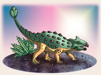 Ankylosaurus digital dinosaurs illustration kidlitart photoshop