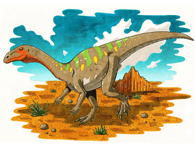 Plateosaurus design dinosaurs illustration kidlitart markers photoshop