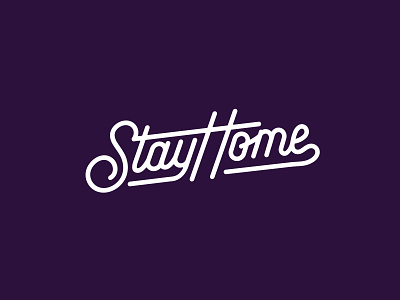 Stay Home handlettering lettering script typography