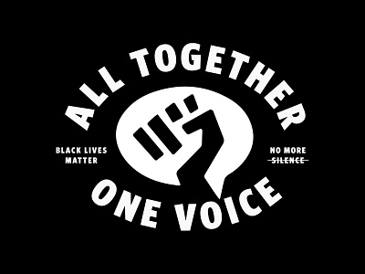 One Voice blm fist protest revolution silence speak talk voice