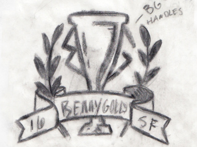 Victory Trophy Sketch monogram sketch trophy
