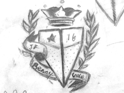 Plane Crest Sketch crest crown heraldry paper plane sketch wreath