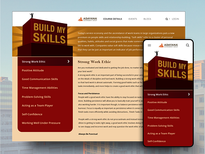 E-learning Course Landing Page course design layout e learning landingpage old work