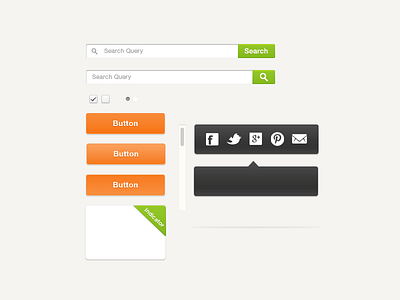 UI Kit buttons icons search social ui ui kit