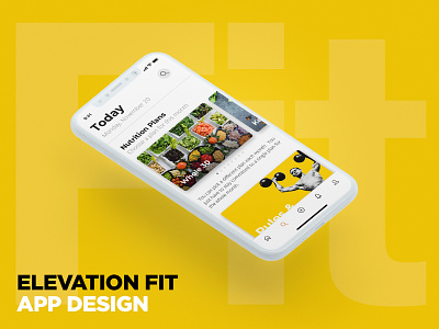 Elevation Fit App - Discover Page app design fitness ui ux