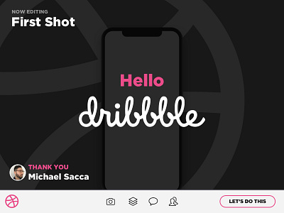 Hello Dribbble! debut design editor first shot interface product ui