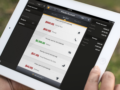 BudgetBook 2.0 app budget finances ios ipad ui