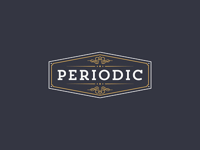 Periodic Logo Project blue branding color gold lady logo vector vintage