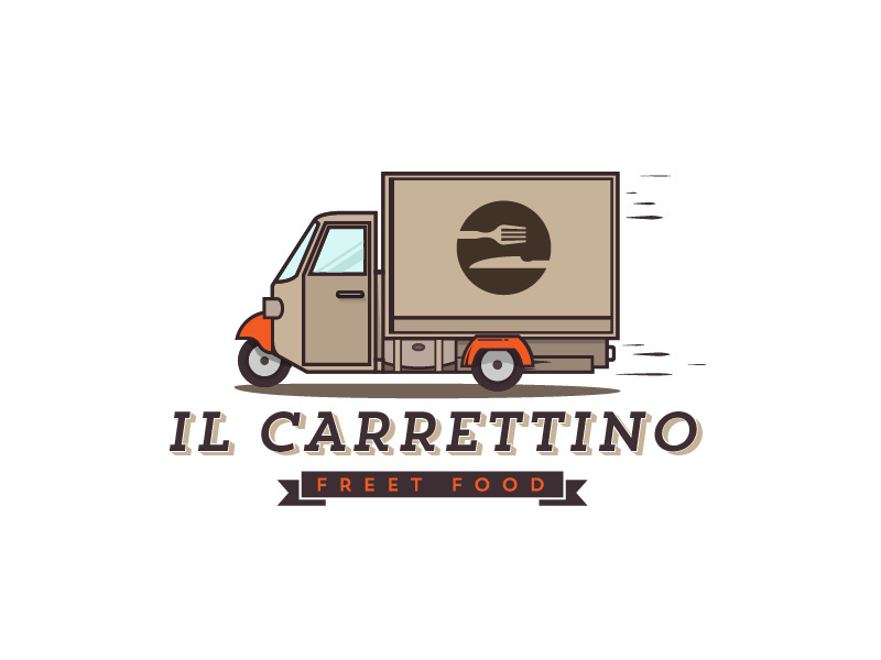 Il Carrettino logo fast food branding visual identity truck car