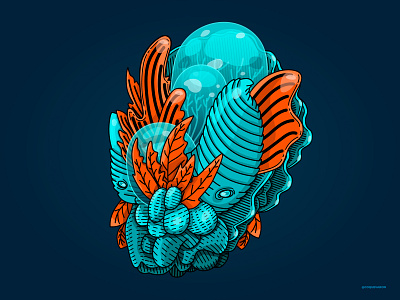 Sea Spirit digital art illustration quarantine sea vectorart