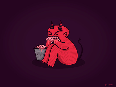 Human Brains brain devil illustration illustrator red vectorart