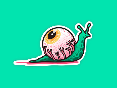 Slug Eye colorful creature eye halloween horror illustraion slug vector