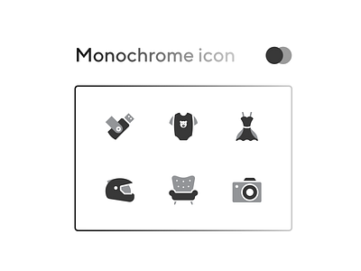 Monochrome icon designs ecommerce icons iconset illustraion monochrome