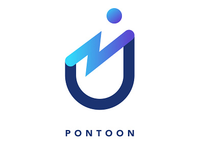Pontoon Logo blue branding color download figma flat gradient illustration logo logodesign minimal ui vector