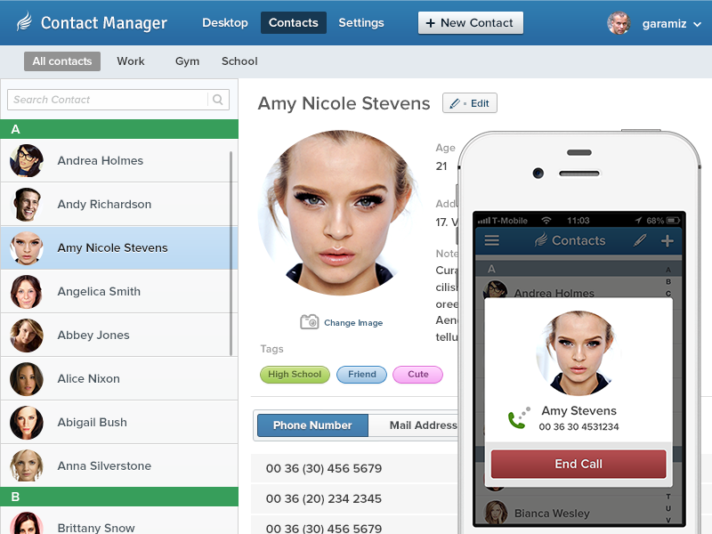 best free contact manager android app