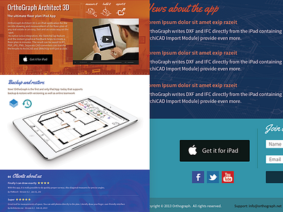 iPad app landing page