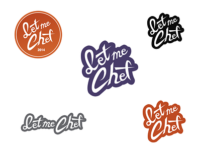 Hand-lettered typographic logo for a cooking portal