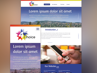 Single page website. clean colors flat free header interface iphone layout logo responsive webdesign website