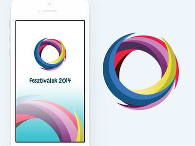 Festivals 2014 logo. app colors flat free icon illustration interface iphone logo minimal vector webdesign