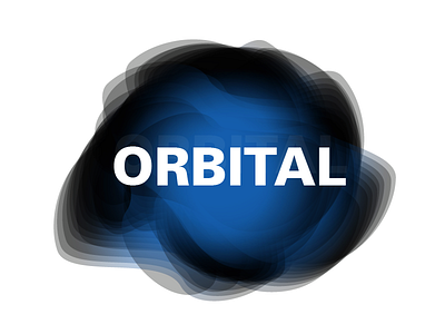 Orbital blue branding cell colors dark form illustration interface light orbital space vector