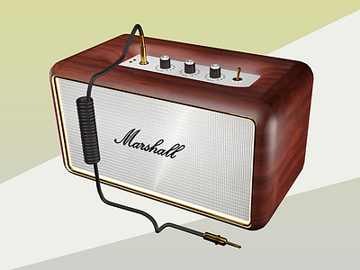 Marshall Loudspeaker 3D. 3d c4d cinema 4d cinema4d download free illustration marshall modelling render rendering vray