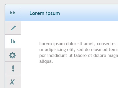 hideable sidebar background blue clean dashboard icon icons interface list menu noise sidebar