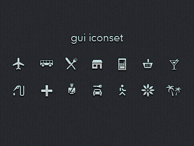 iconset (iOS app) app clean dark dark ui gui icon icons iconset illustration interface ios iphone minimal mono ui